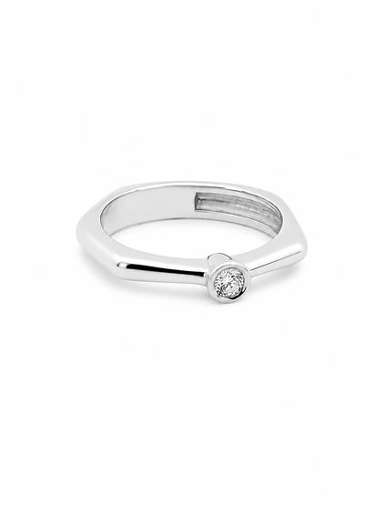 Anneau Cianfrone Gioielli Homme Solitario in Or Diamante 0.07 Ct ANOR-105-198 - ANOR-105-198